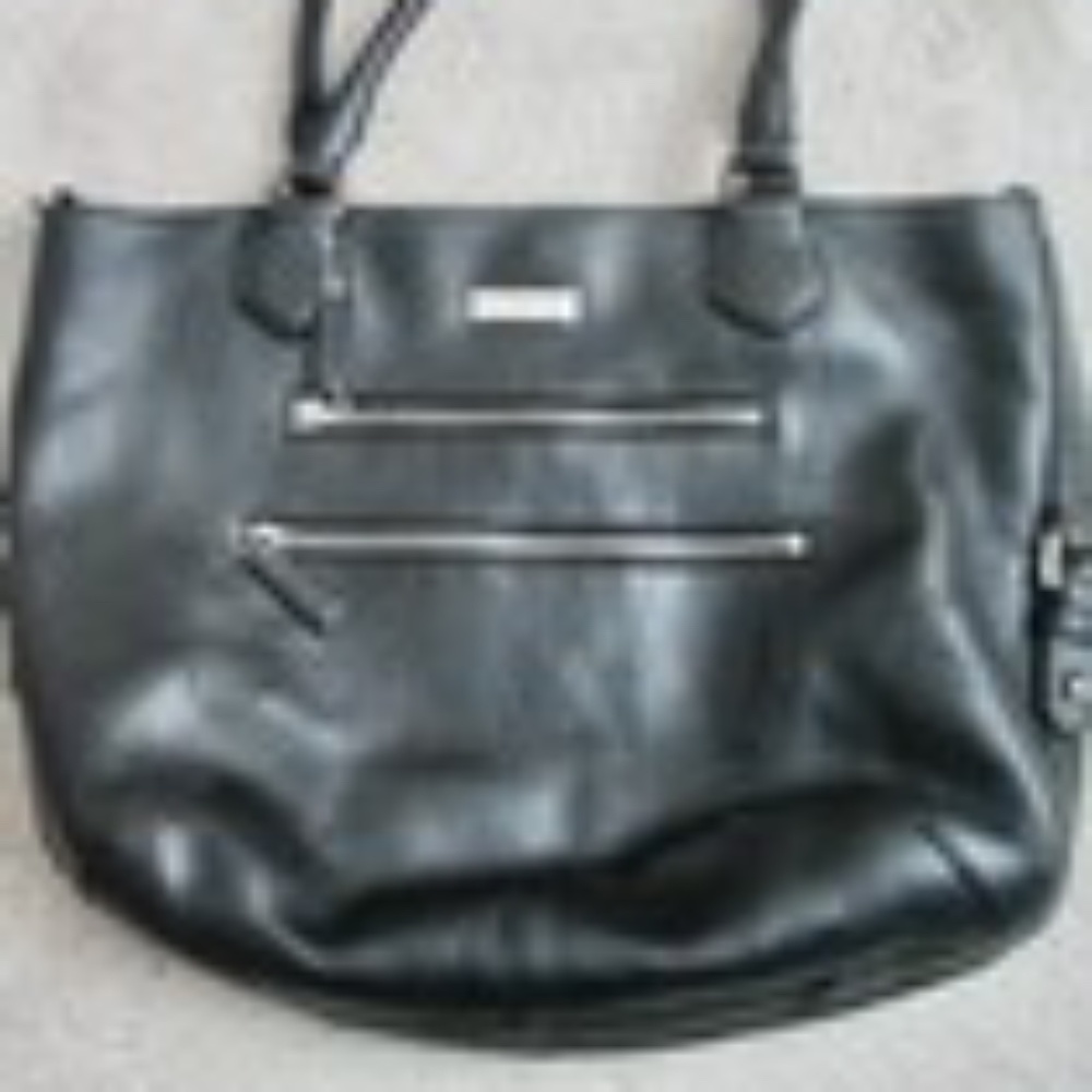 Cole Haan Black Pebbled Leather Tote Bag with Protective Bag
